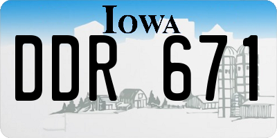 IA license plate DDR671