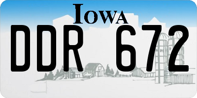 IA license plate DDR672