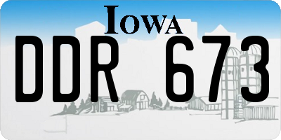 IA license plate DDR673