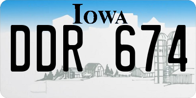 IA license plate DDR674