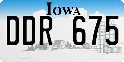 IA license plate DDR675