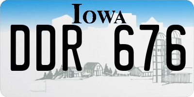IA license plate DDR676
