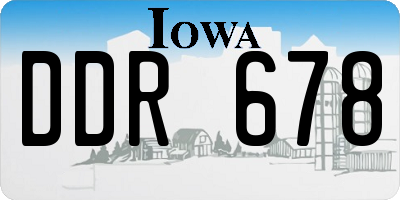 IA license plate DDR678