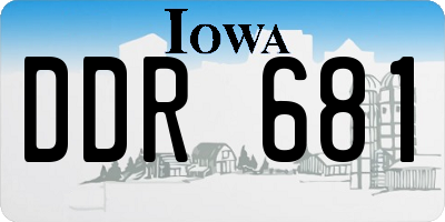 IA license plate DDR681