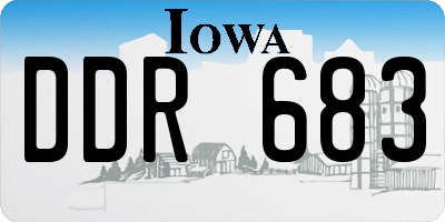 IA license plate DDR683