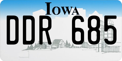 IA license plate DDR685