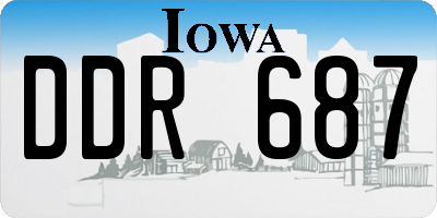IA license plate DDR687