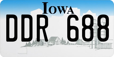 IA license plate DDR688