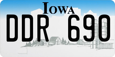 IA license plate DDR690