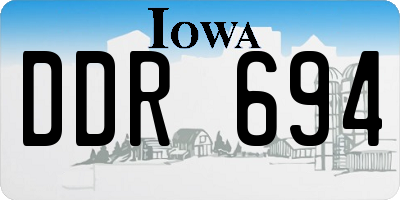 IA license plate DDR694