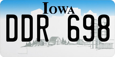 IA license plate DDR698