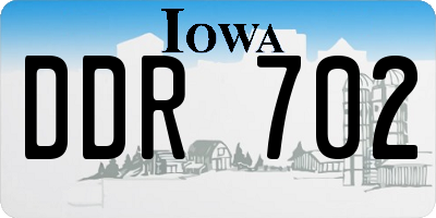 IA license plate DDR702