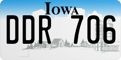 IA license plate DDR706