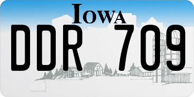 IA license plate DDR709