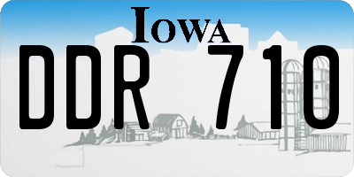 IA license plate DDR710