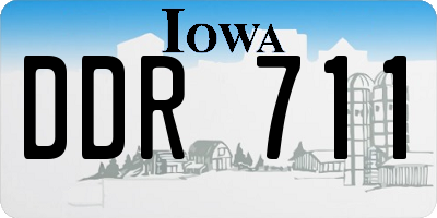 IA license plate DDR711