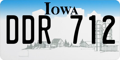 IA license plate DDR712