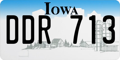 IA license plate DDR713