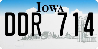 IA license plate DDR714