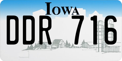 IA license plate DDR716