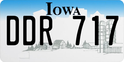 IA license plate DDR717