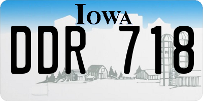 IA license plate DDR718