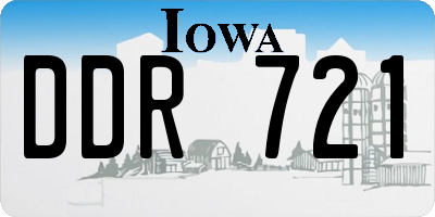 IA license plate DDR721