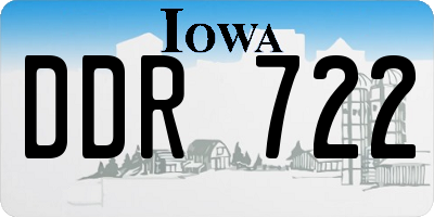 IA license plate DDR722