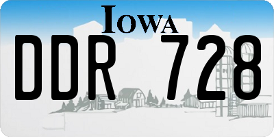 IA license plate DDR728