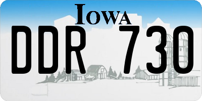 IA license plate DDR730