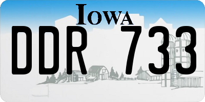 IA license plate DDR733