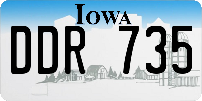 IA license plate DDR735