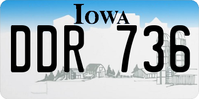 IA license plate DDR736