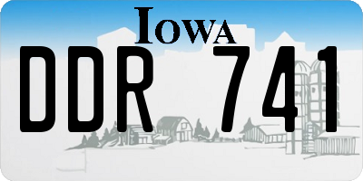 IA license plate DDR741