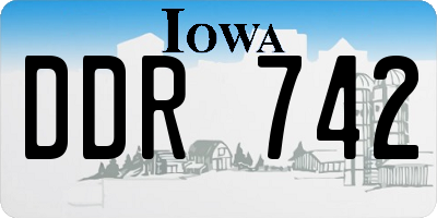 IA license plate DDR742
