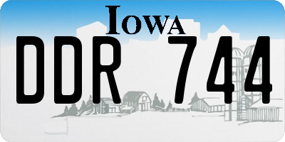 IA license plate DDR744