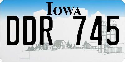 IA license plate DDR745