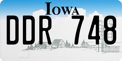 IA license plate DDR748
