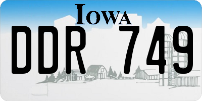 IA license plate DDR749