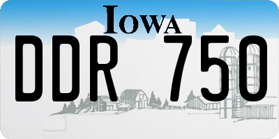 IA license plate DDR750