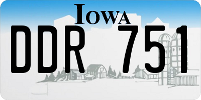 IA license plate DDR751