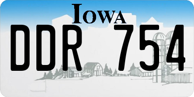 IA license plate DDR754