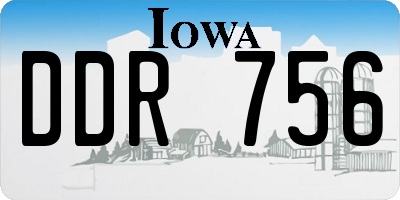 IA license plate DDR756