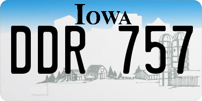 IA license plate DDR757