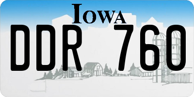 IA license plate DDR760