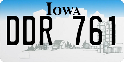 IA license plate DDR761