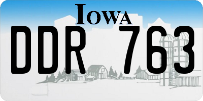 IA license plate DDR763