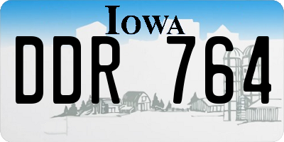 IA license plate DDR764