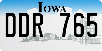IA license plate DDR765