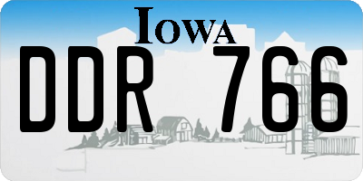 IA license plate DDR766